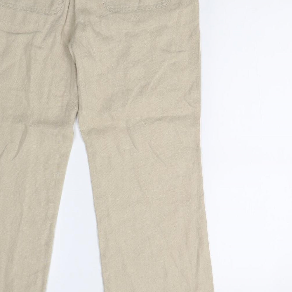 M&S Womens Beige   Trousers  Size 12 L28 in - Short