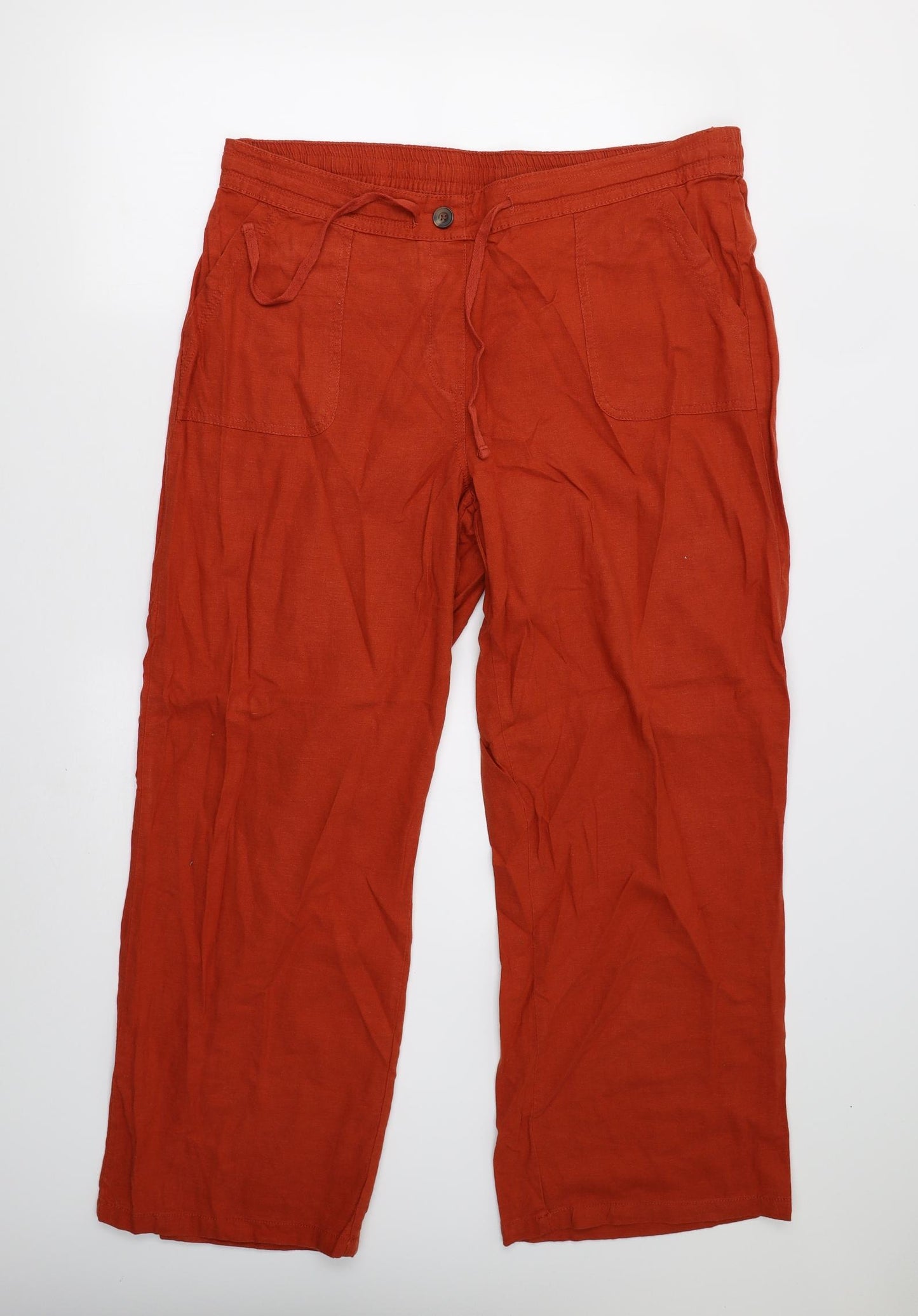 George Womens Orange   Trousers  Size 18 L30 in