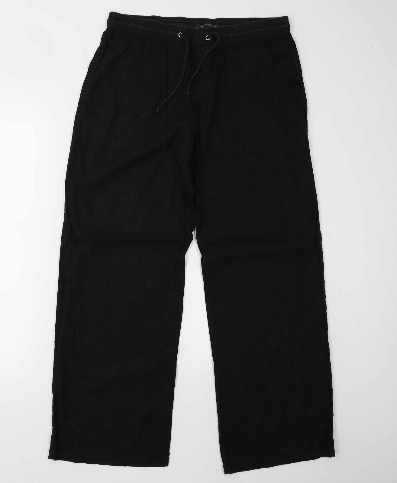 M&S Womens Black   Trousers  Size 14 L29 in - Short