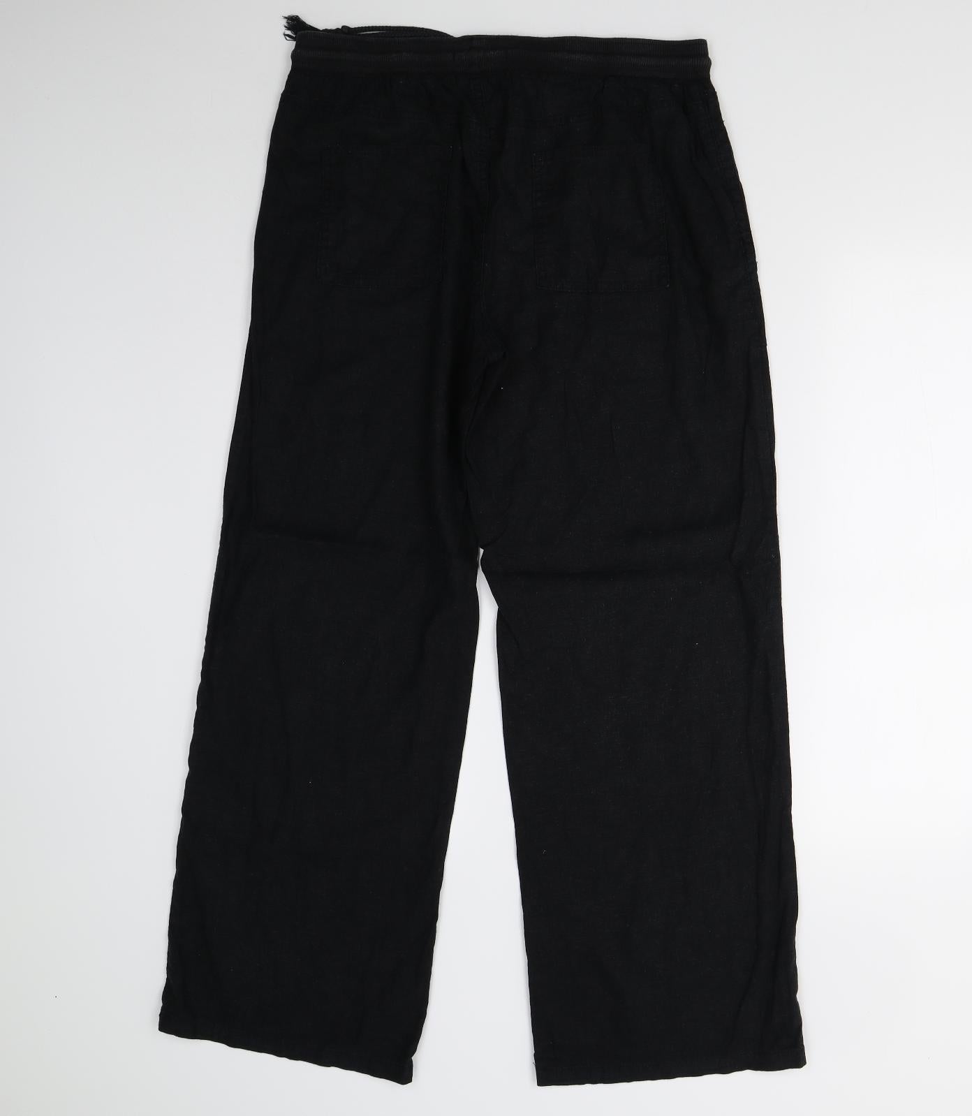 M&S Womens Black   Trousers  Size 14 L29 in - Short
