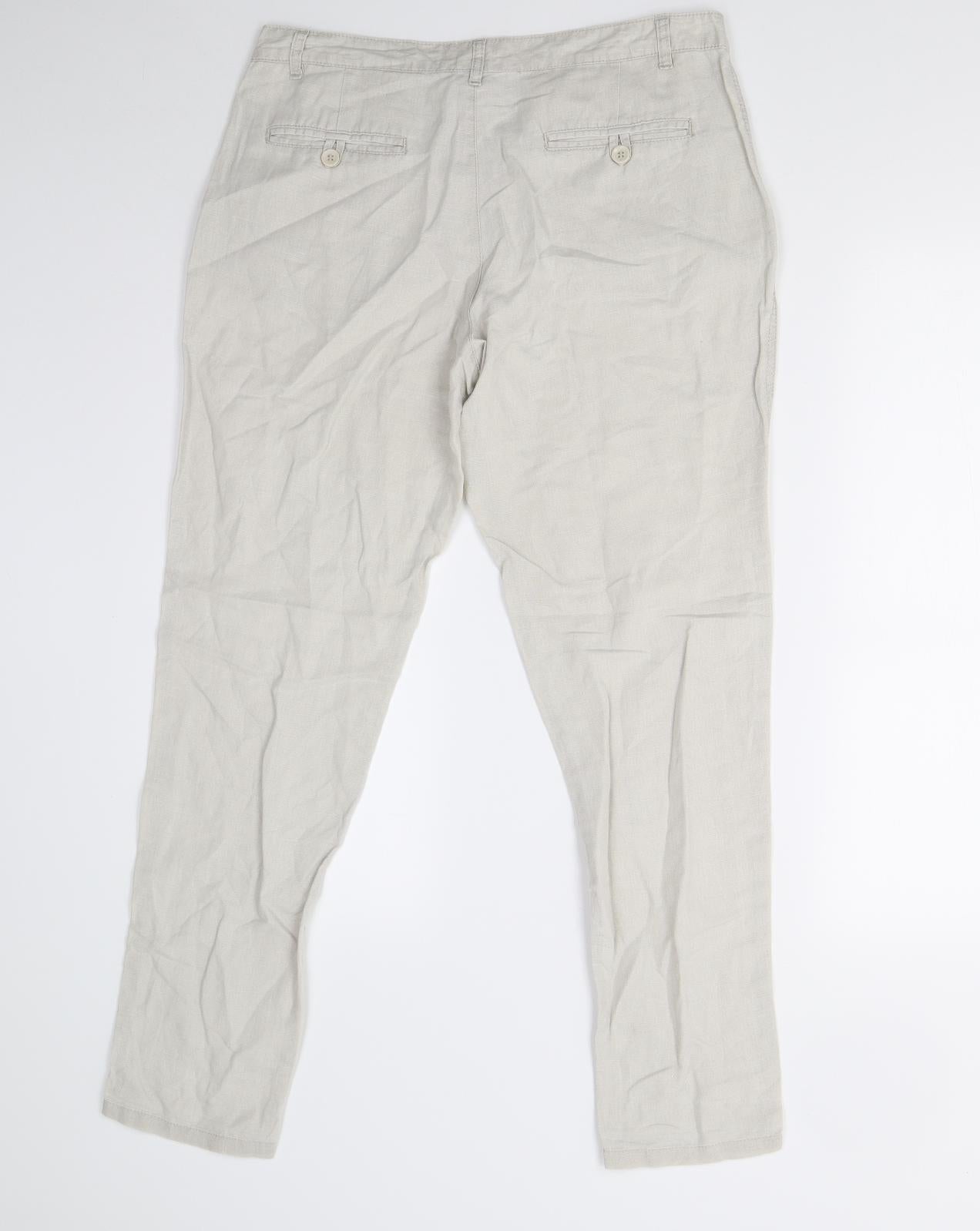 Mango Womens Beige   Trousers  Size 10 L28 in