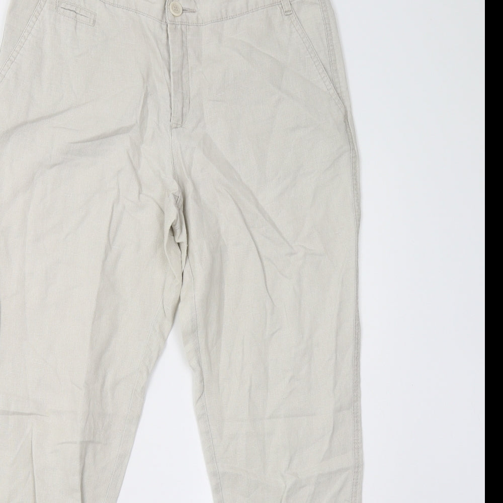 Mango Womens Beige   Trousers  Size 10 L28 in