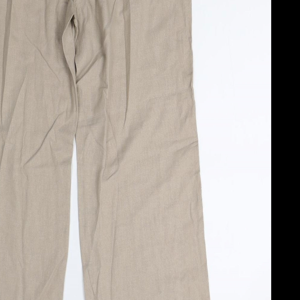 M&S Womens Beige   Trousers  Size 12 L30 in