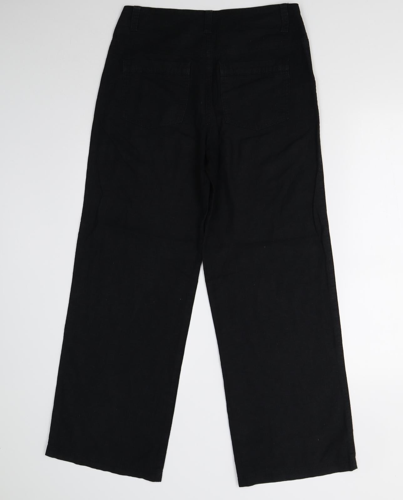M&S Womens Black   Trousers  Size 10 L29 in