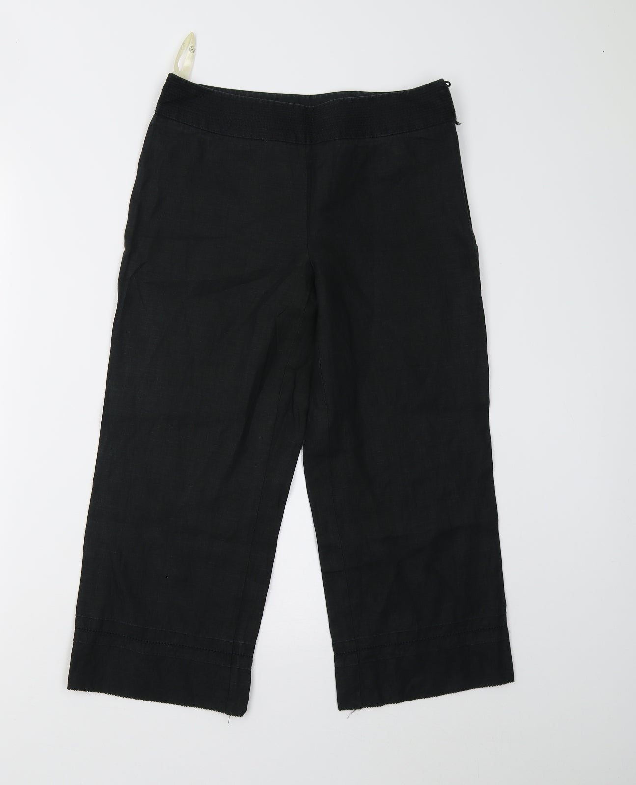 Next Petite Womens Black   Capri Trousers Size 8 L20 in