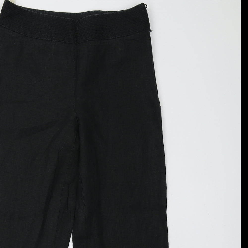 Next Petite Womens Black   Capri Trousers Size 8 L20 in
