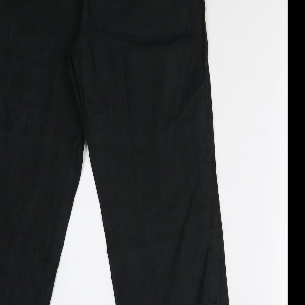 Next Petite Womens Black   Capri Trousers Size 8 L20 in