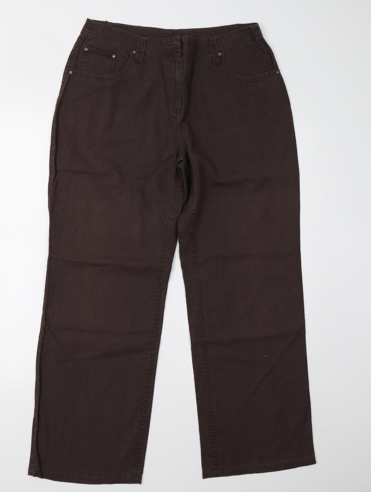 iZ Womens Brown   Trousers  Size M L28 in