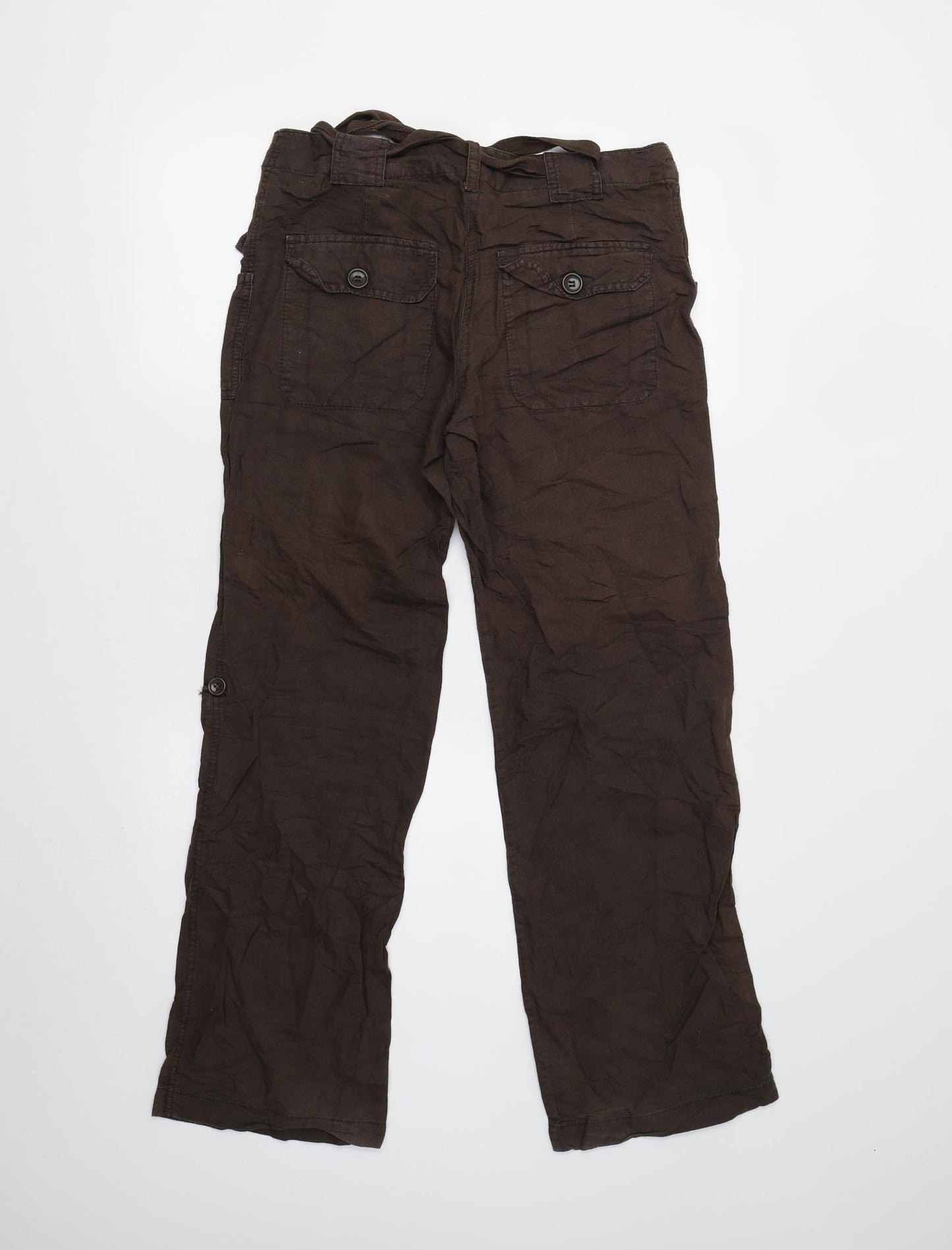 H&M Womens Brown   Trousers  Size 10 L30 in