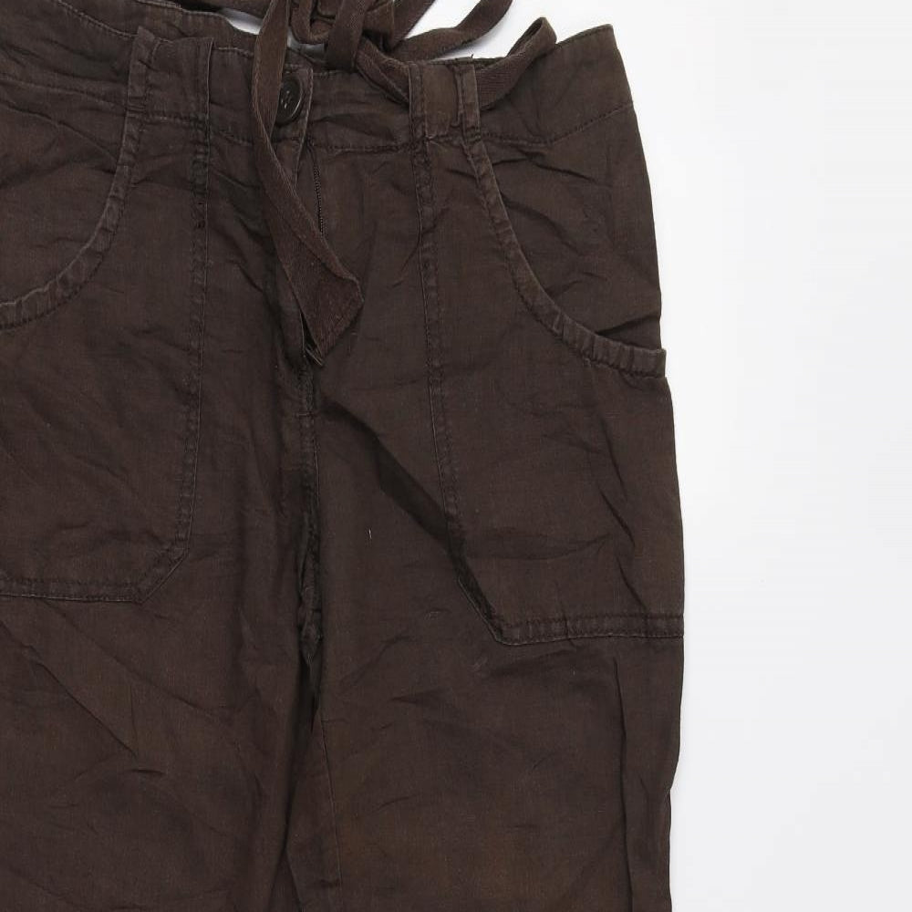 H&M Womens Brown   Trousers  Size 10 L30 in