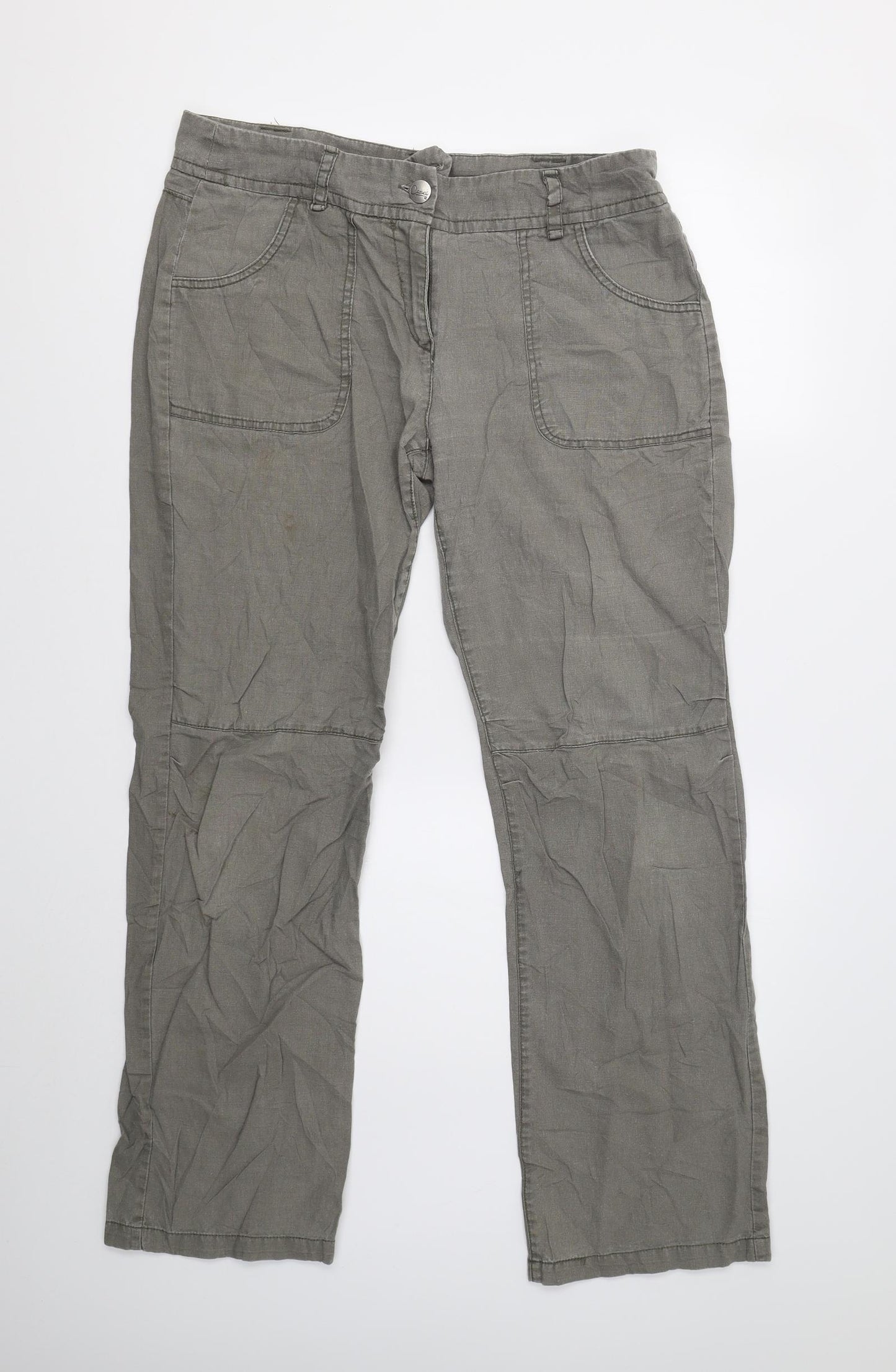 Gina Benotti Womens Grey   Trousers  Size M L31 in
