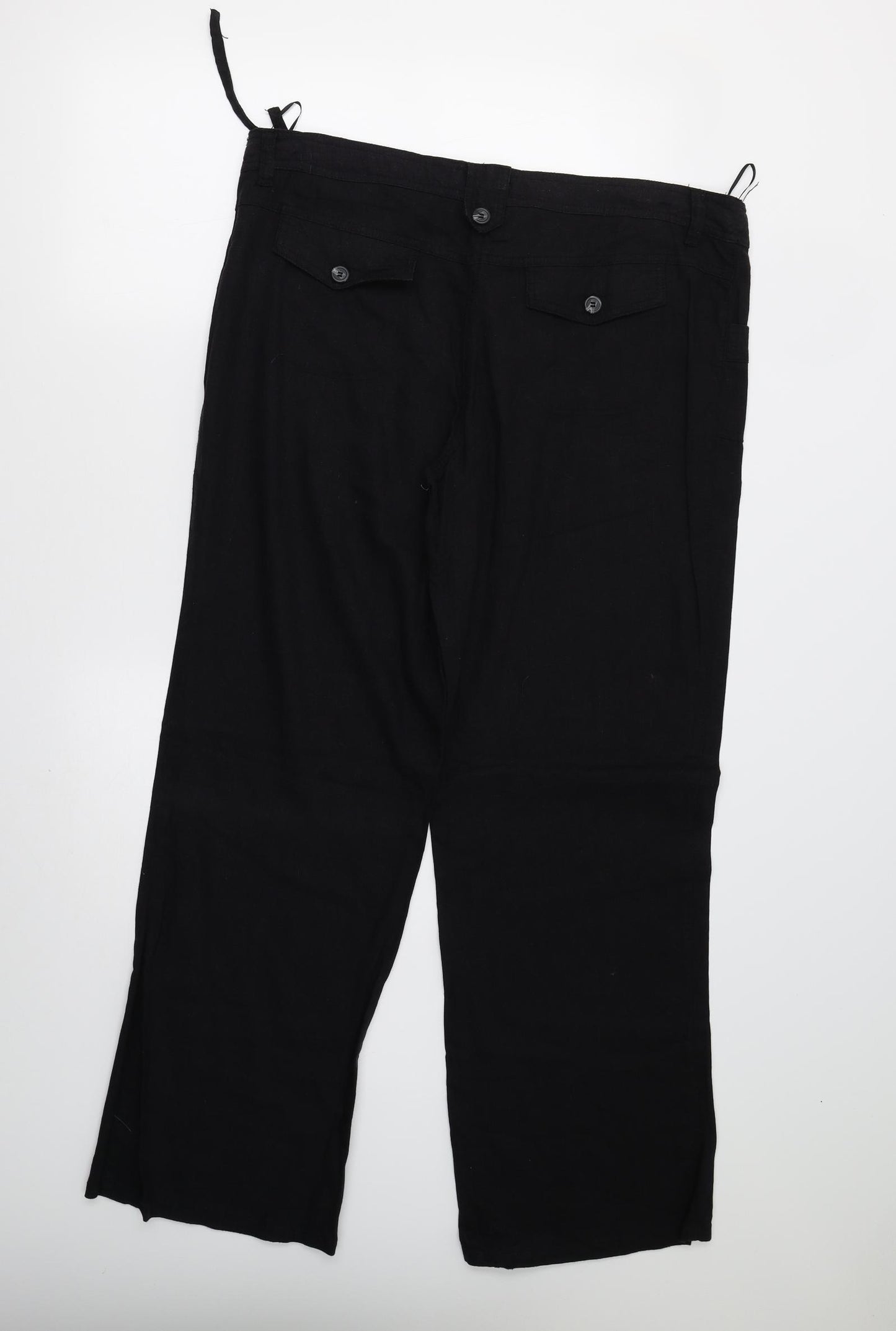Krisp Womens Black   Trousers  Size 14 L31 in