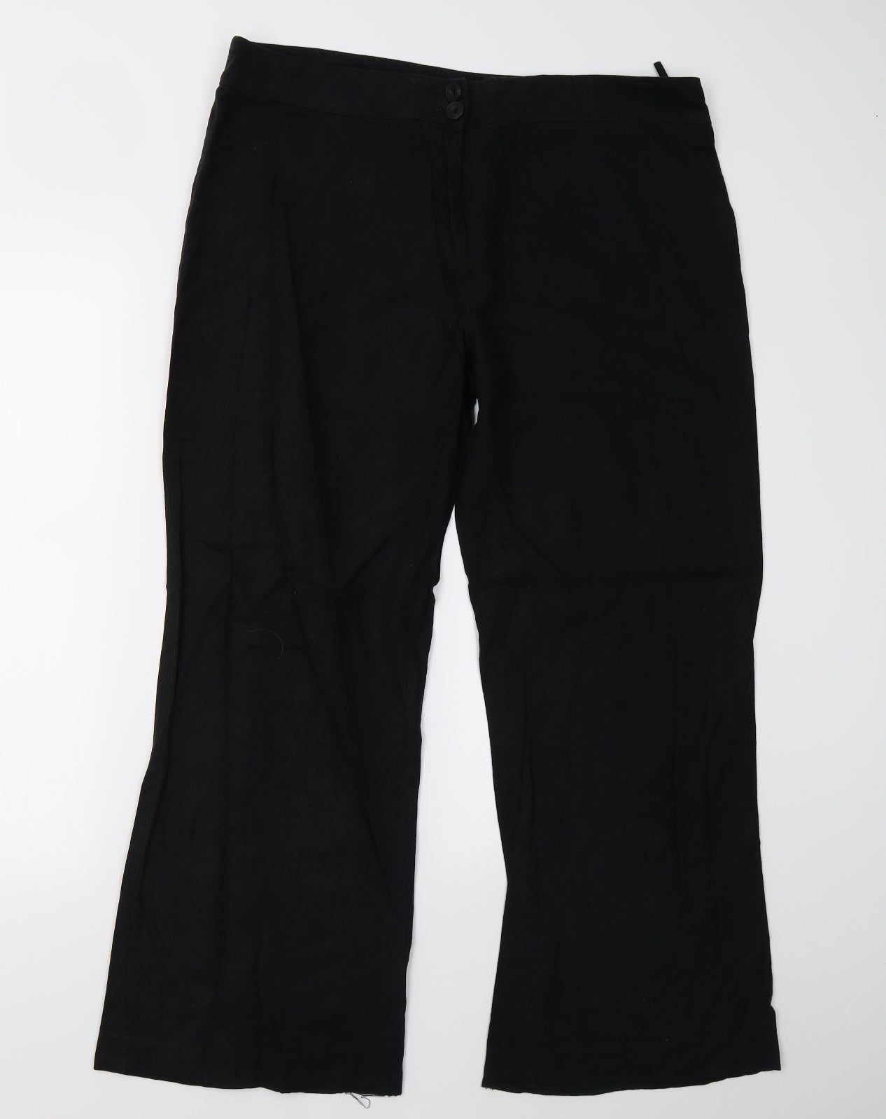 Dunnes Stores Womens Black   Trousers  Size 16 L27 in