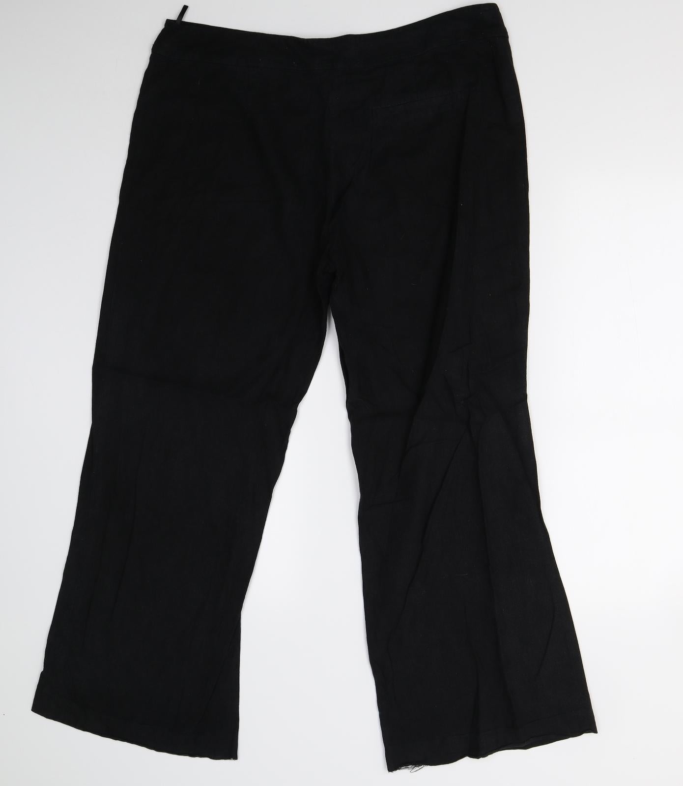 Dunnes Stores Womens Black   Trousers  Size 16 L27 in