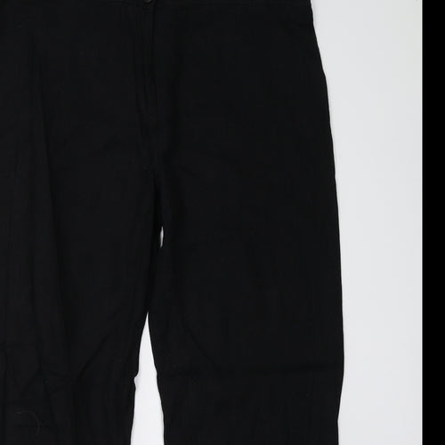 Dunnes Stores Womens Black   Trousers  Size 16 L27 in