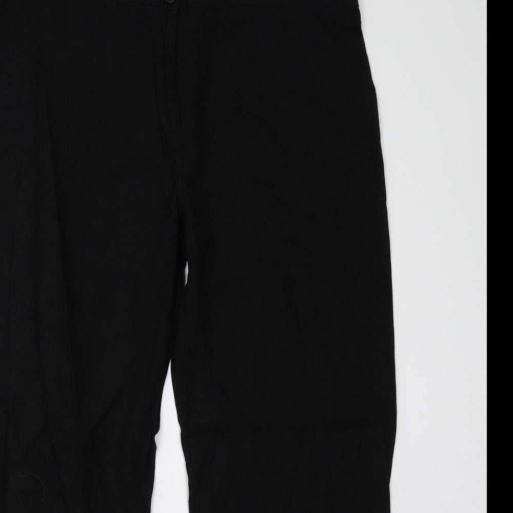 Dunnes Stores Womens Black   Trousers  Size 16 L27 in