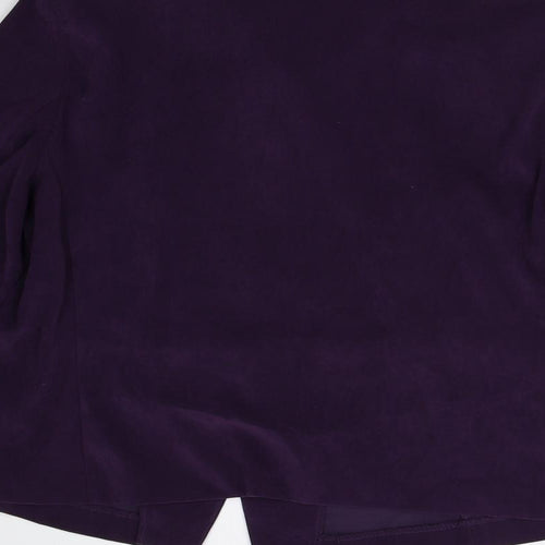 Dressbarn Womens Purple   Basic Button-Up Size M