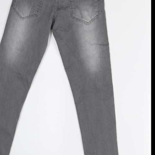 Matalan Girls Grey  Denim Skinny Jeans Size 9 Years