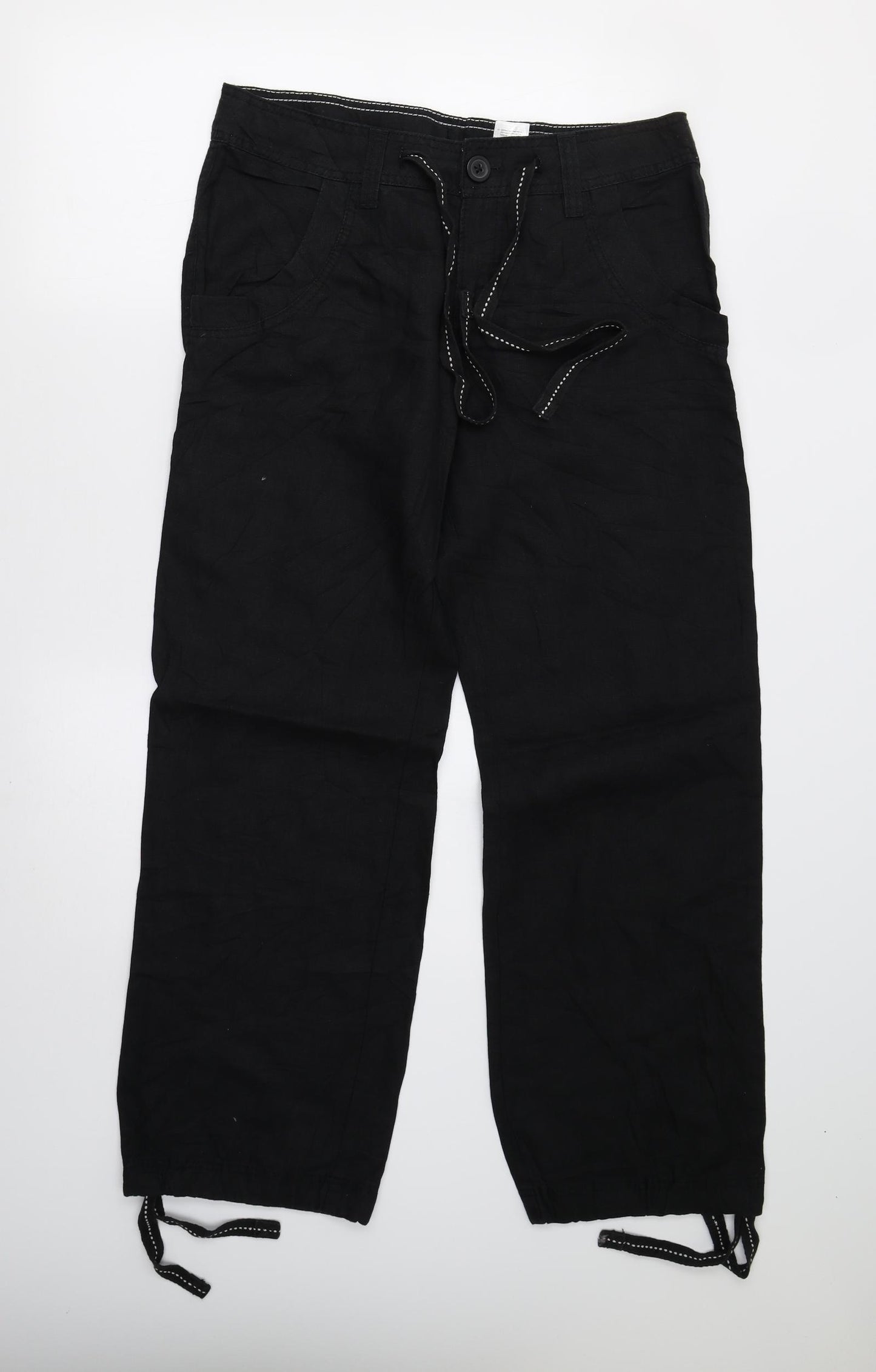 H&M Womens Black   Trousers  Size 12 L30 in