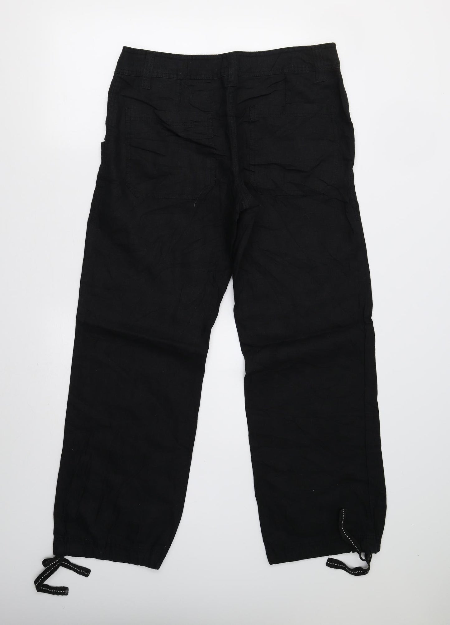 H&M Womens Black   Trousers  Size 12 L30 in