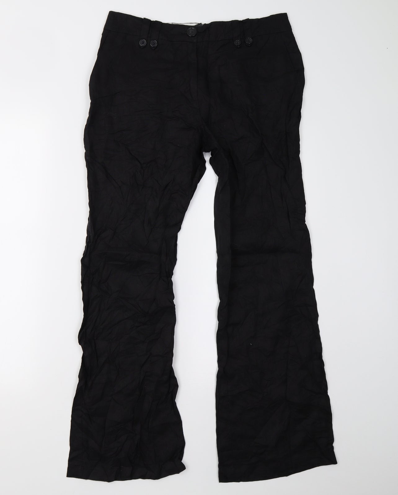 H&M Womens Black   Trousers  Size 10 L29 in