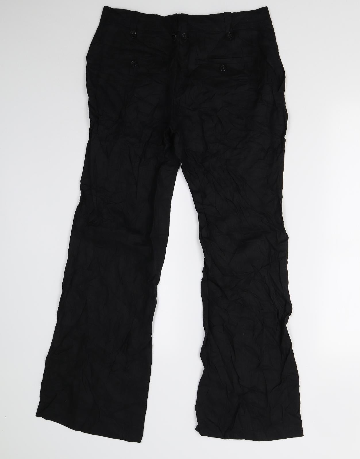 H&M Womens Black   Trousers  Size 10 L29 in