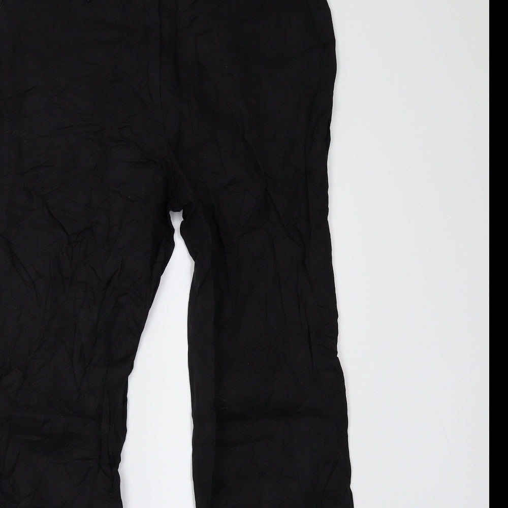 H&M Womens Black   Trousers  Size 10 L29 in