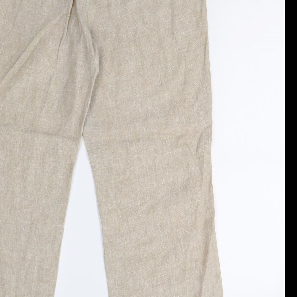 Monsoon Womens Beige   Trousers  Size 14 L27 in