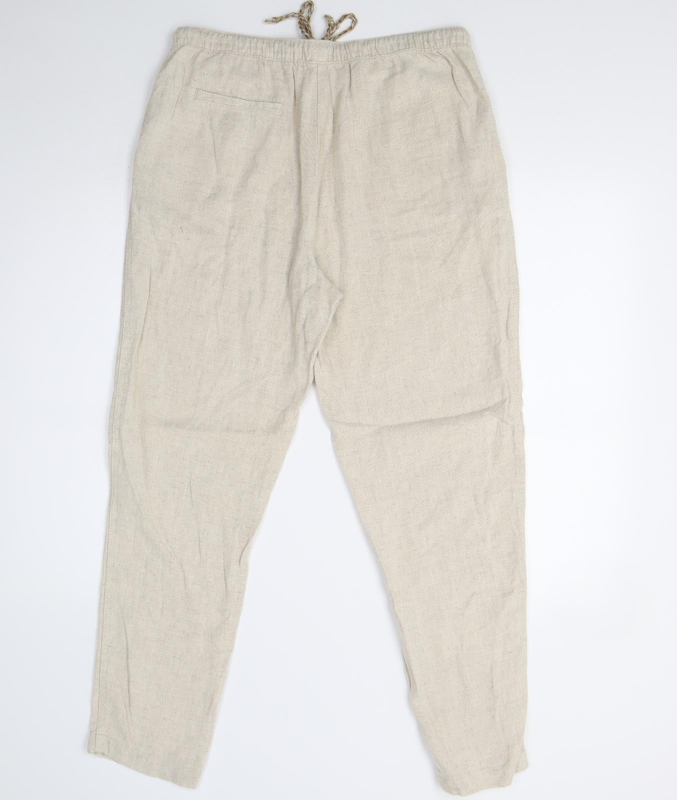 Papaya Womens Beige   Trousers  Size 12 L28 in
