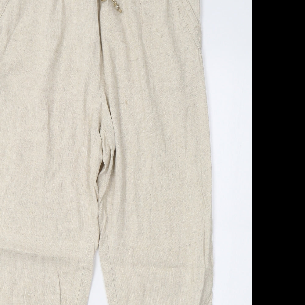 Papaya Womens Beige   Trousers  Size 12 L28 in