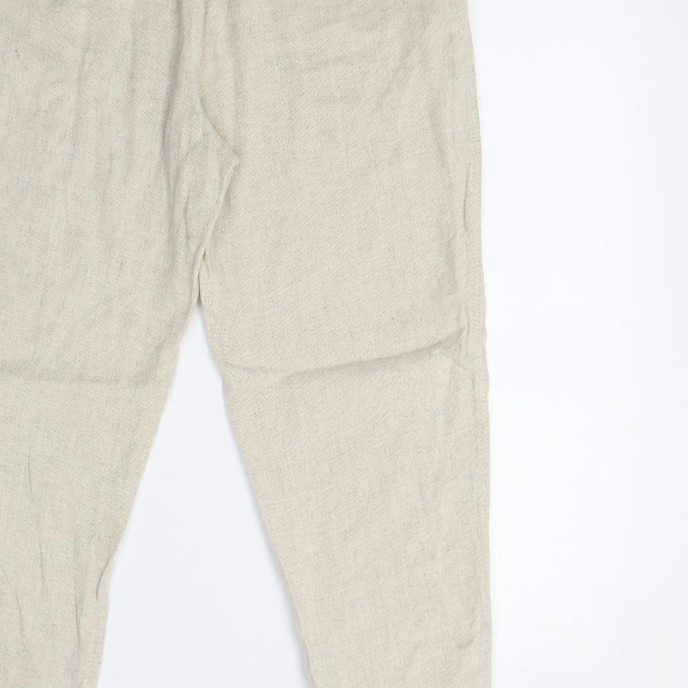 Papaya Womens Beige   Trousers  Size 12 L28 in