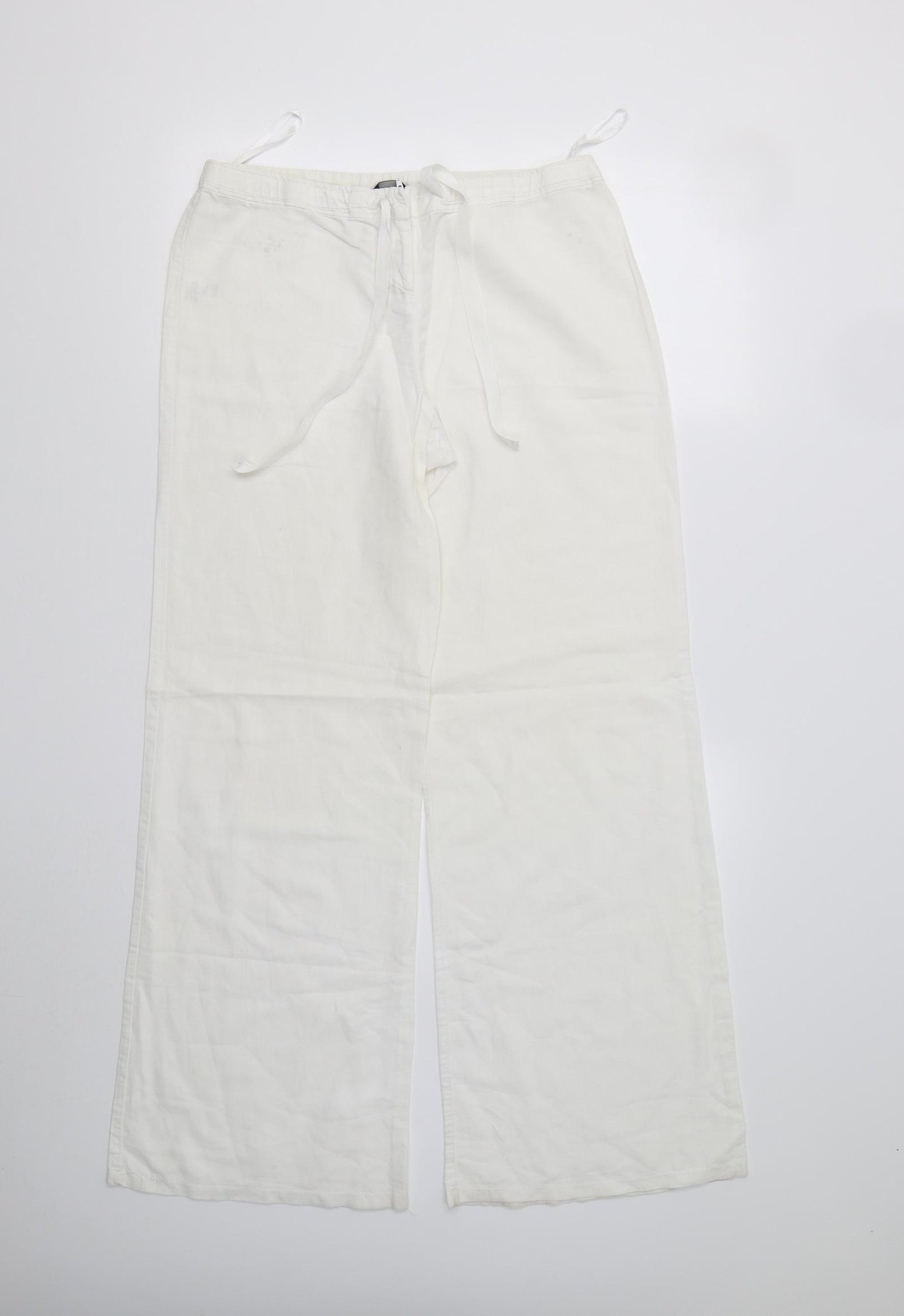 fF&F Womens White   Trousers  Size 10 L31 in