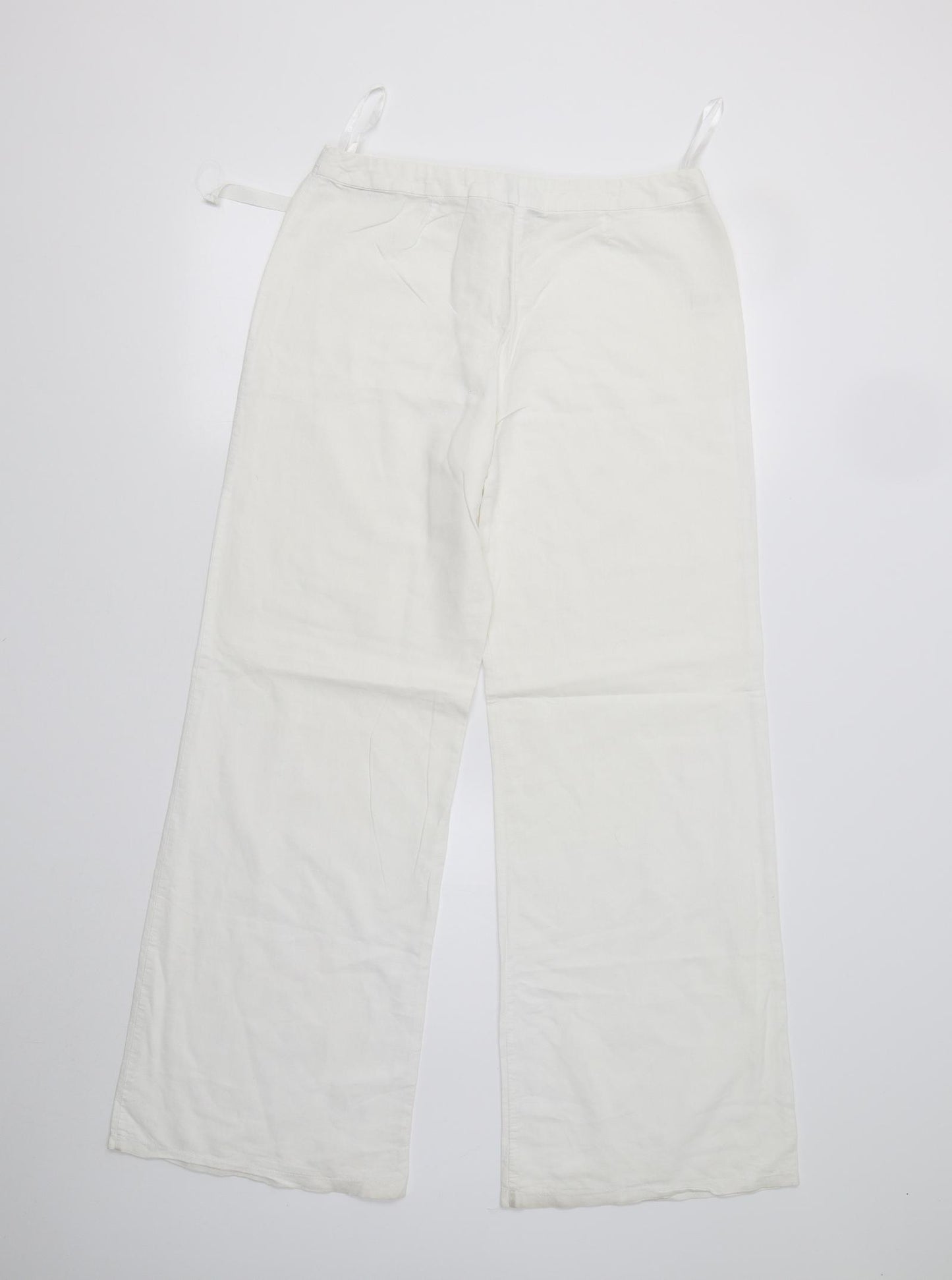 fF&F Womens White   Trousers  Size 10 L31 in