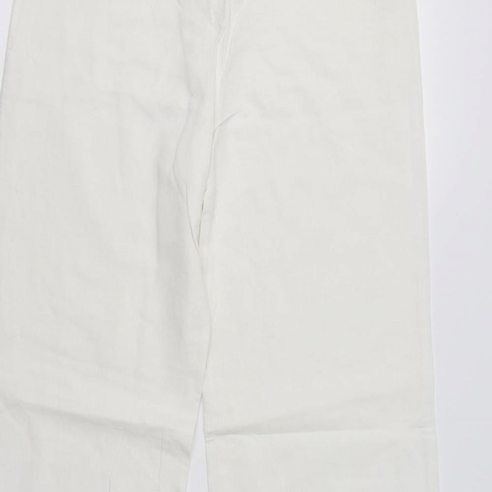 fF&F Womens White   Trousers  Size 10 L31 in