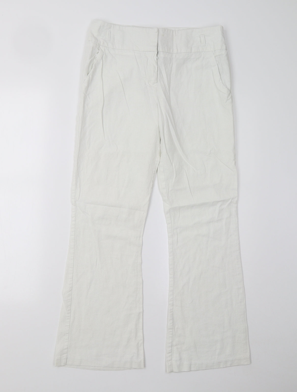George Womens White   Trousers  Size 10 L28 in