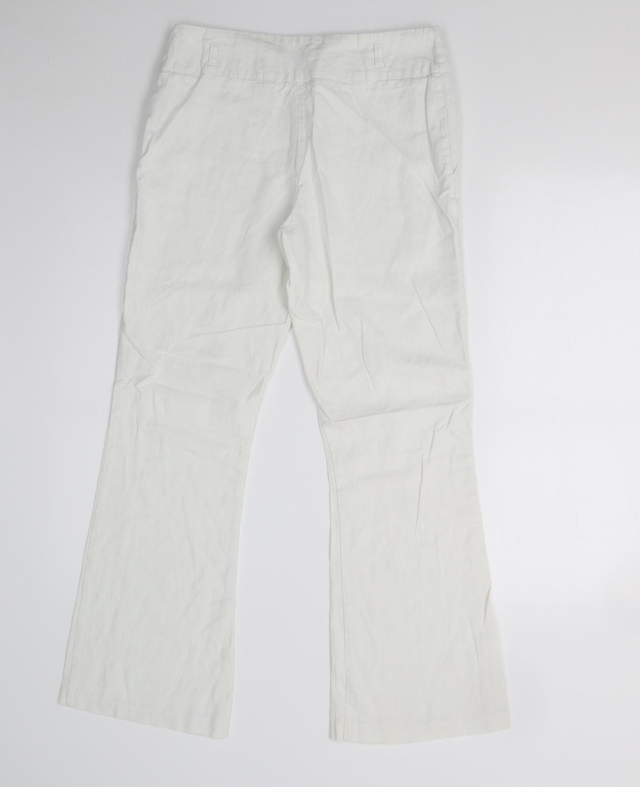 George Womens White   Trousers  Size 10 L28 in
