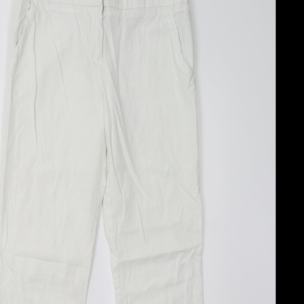 George Womens White   Trousers  Size 10 L28 in