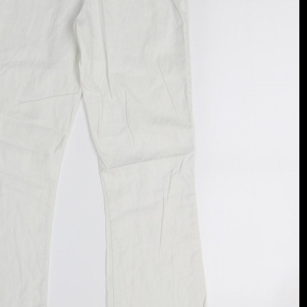 George Womens White   Trousers  Size 10 L28 in