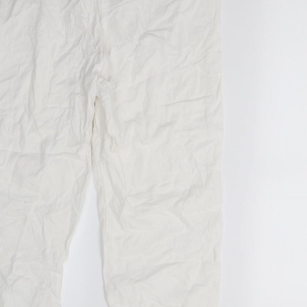 Brandtex Womens White   Capri Trousers Size 16 L21 in