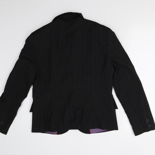 Wardrobes Womens Black Striped  Jacket Suit Jacket Size 12