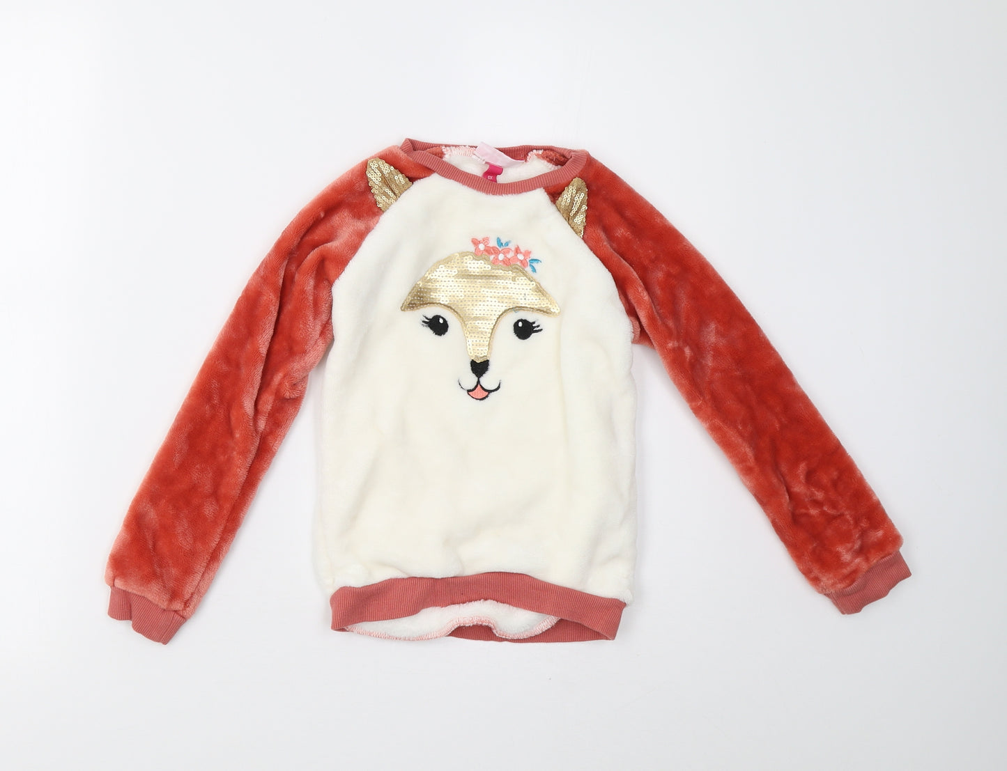 Penelope Mack Girls Multicoloured  Fleece Pullover Jumper Size 6 Years