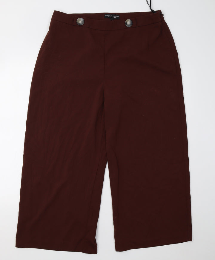 Dorothy Perkins Womens Brown Trousers Size 16 L24 in