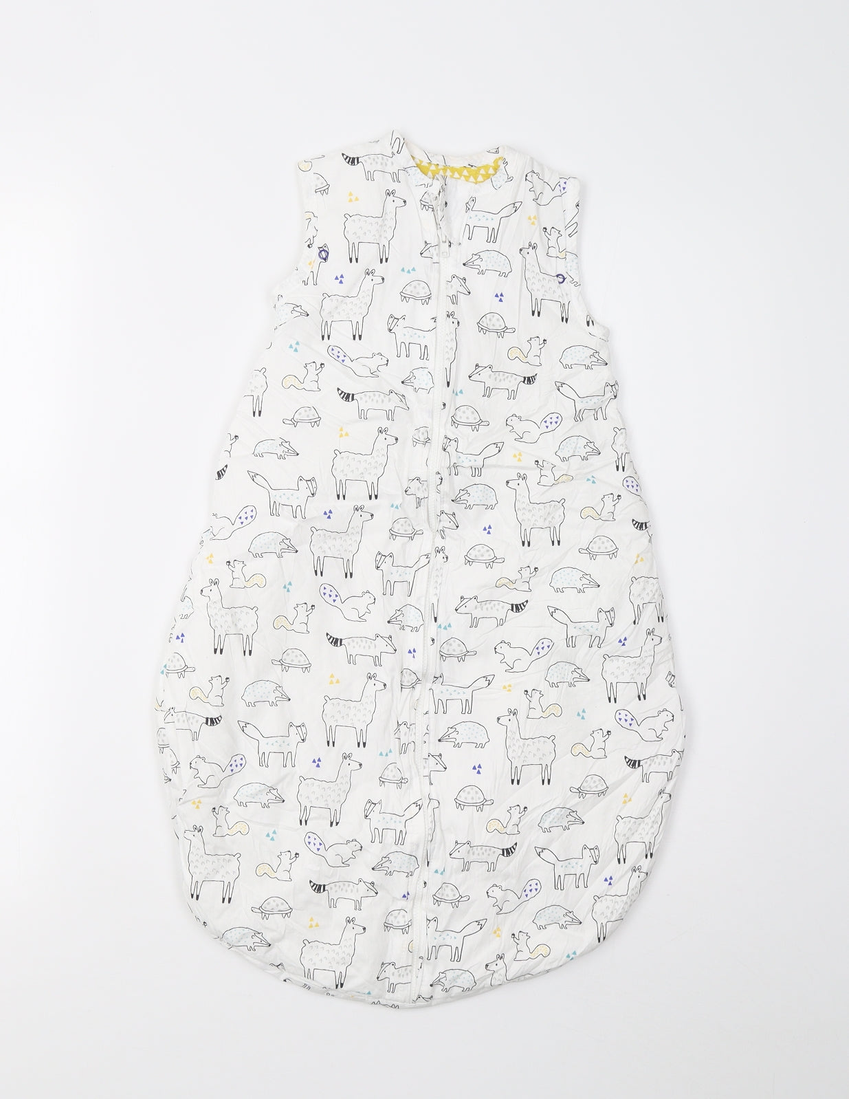 John Lewis Baby White Animal Print  Babygrow One-Piece Size 0-3 Months  - Sleep Bag
