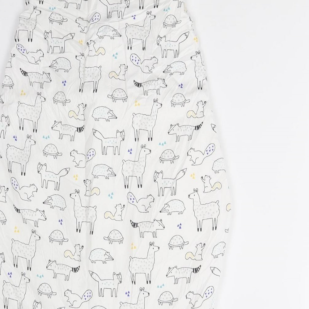 John Lewis Baby White Animal Print  Babygrow One-Piece Size 0-3 Months  - Sleep Bag
