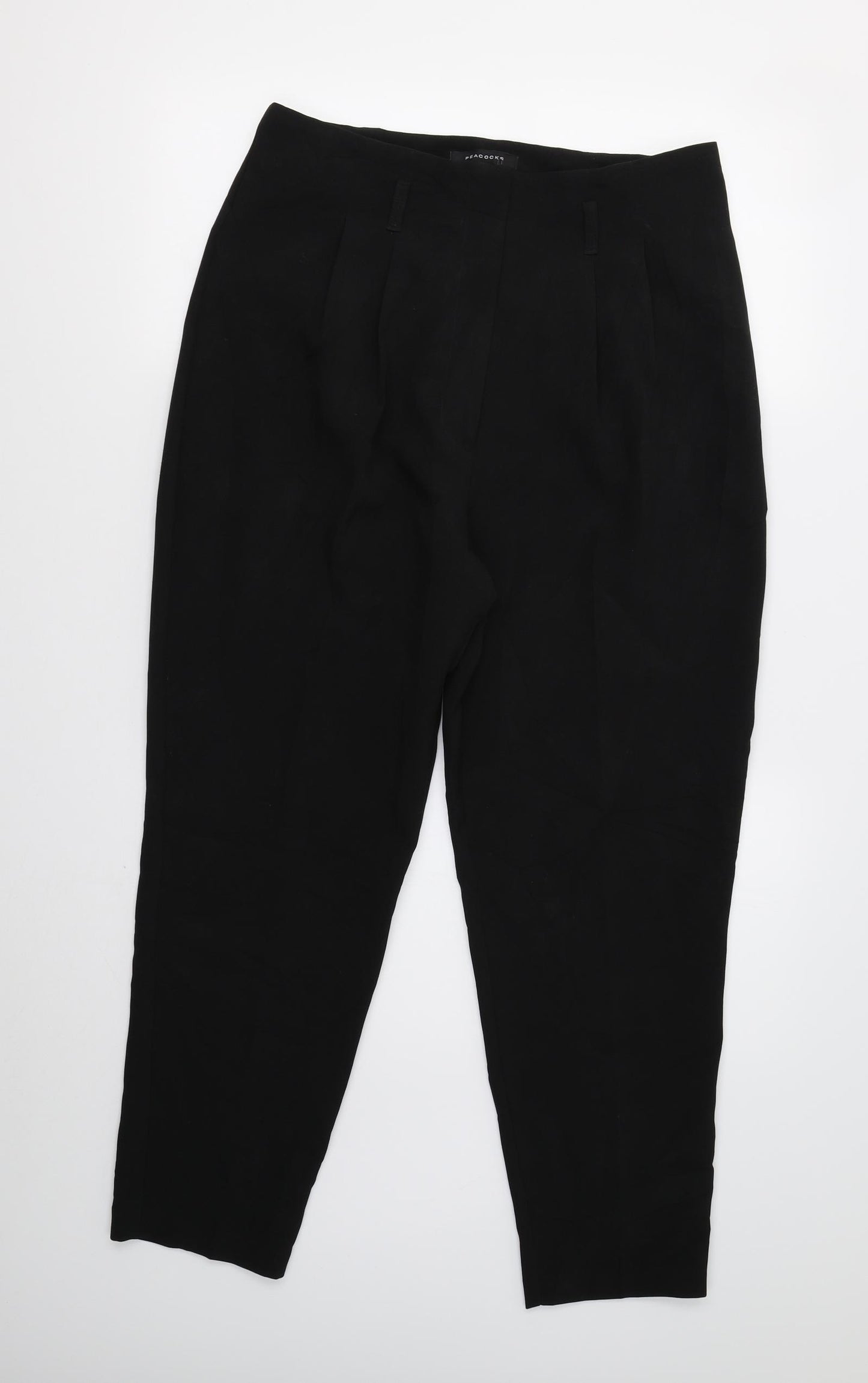 Peacock's Womens Black   Trousers  Size 12 L27 in