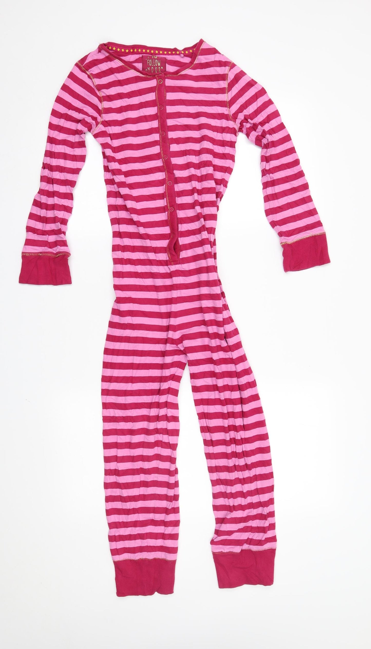 TU Girls Pink Striped   One Piece Size 10-11 Years