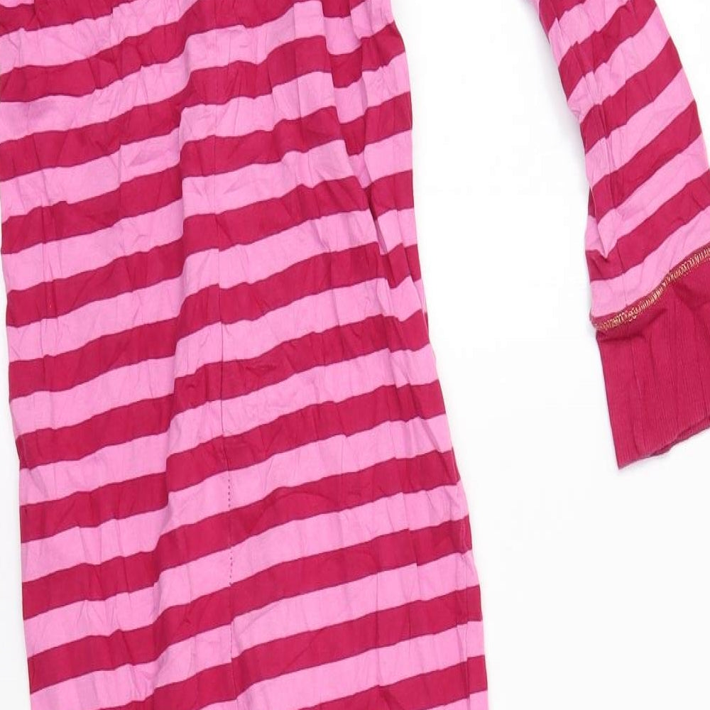 TU Girls Pink Striped   One Piece Size 10-11 Years