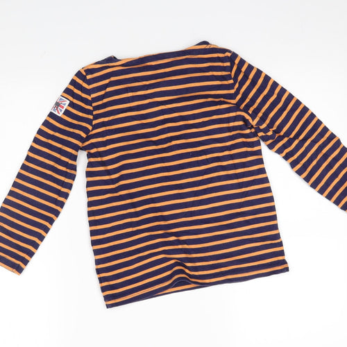 Mini Boden Boys Blue Striped  Basic T-Shirt Size 5-6 Years