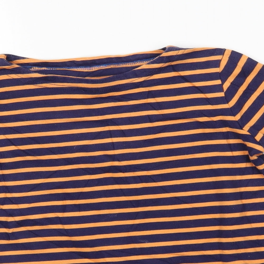 Mini Boden Boys Blue Striped  Basic T-Shirt Size 5-6 Years
