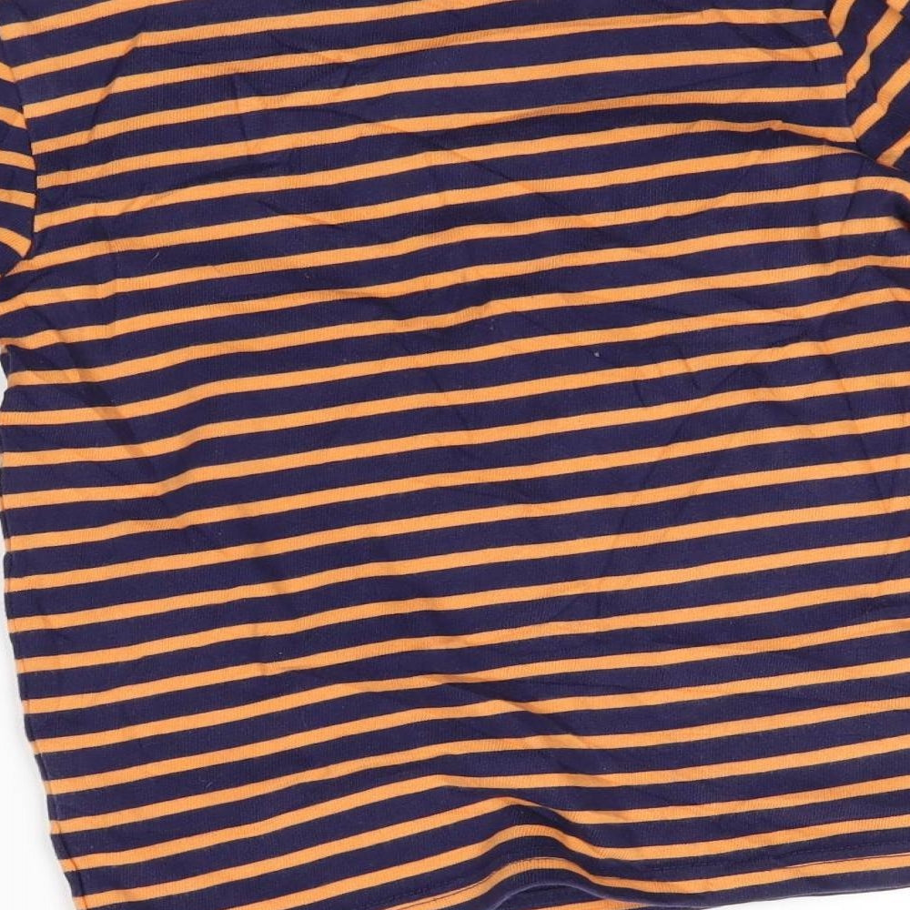 Mini Boden Boys Blue Striped  Basic T-Shirt Size 5-6 Years